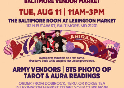 ARMYRANG BTS Tour Baltimore Vendor Market